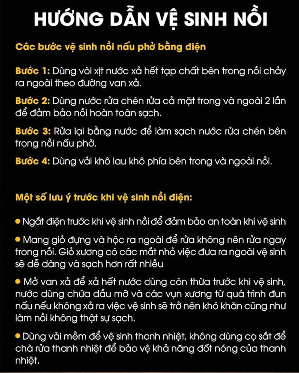 Hướng dẫn vệ sinh nồi nấu phở