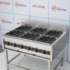 Hình ảnh thực tế bếp âu 6 họng chân cao