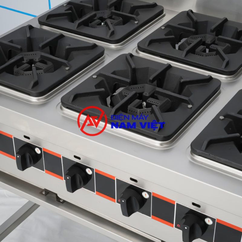 Bếp Âu 6 họng chân thấp – Linh hoạt cho nhà hàng trung bình
