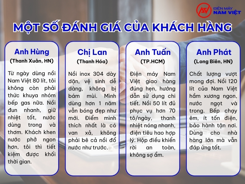 Một số đánh giá của khách hàng