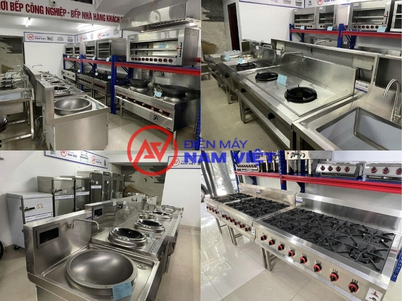 Hình ảnh bếp á công nghiệp Nam Việt tại Showroom