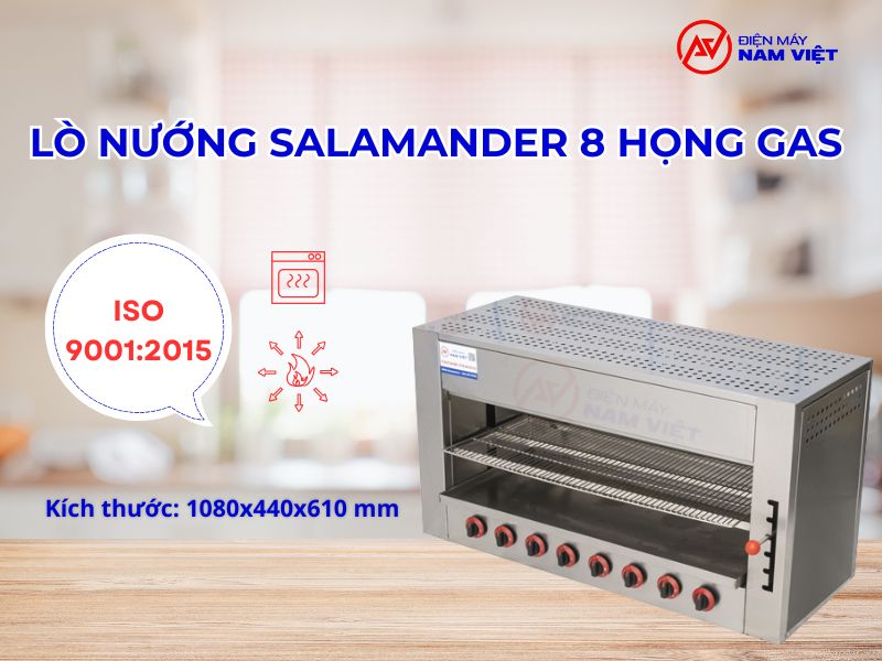 Lò nướng salamander 8 họng