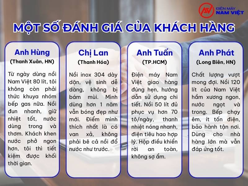 Một số đánh giá của khách hàng