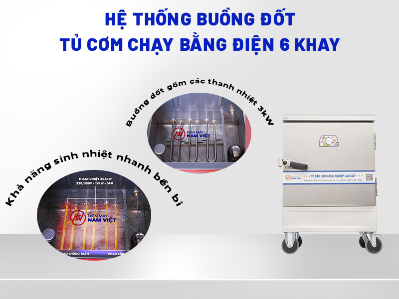 Hệ thống buồng đốt tủ cơm bằng điện