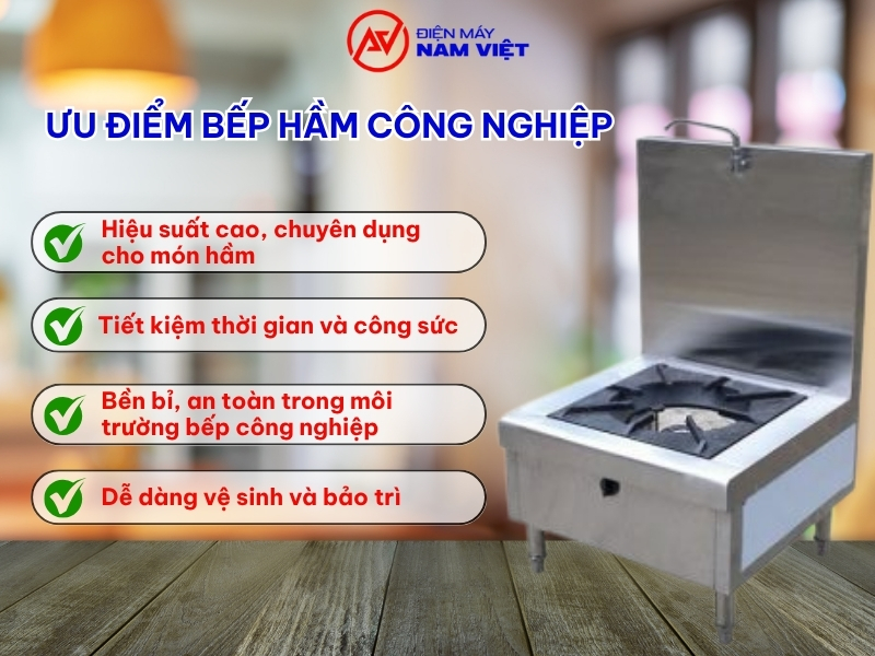 Ưu điểm bếp hầm công nghiệp