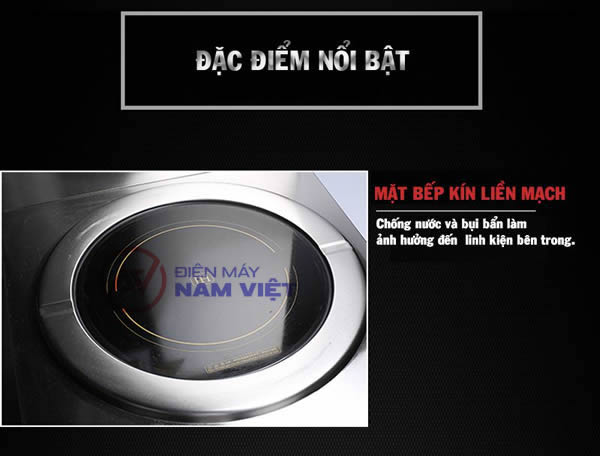 Mặt bếp kín liền mạch