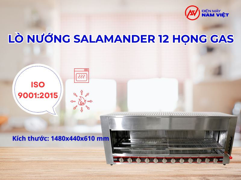 Lò nướng salamander 12 họng gas