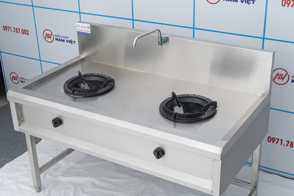 Thiết kế bếp ga công nghiệp 2 họng