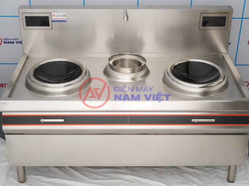 Bếp từ đôi công nghiệp mặt lõm