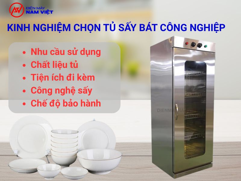 Kinh nghiệm lựa chọn tủ sấy bát công nghiệp