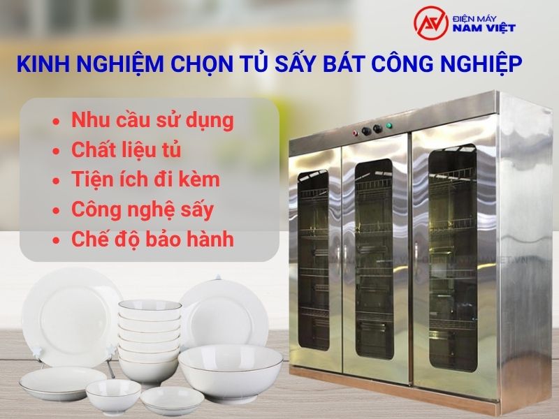 Kinh nghiệm lựa chọn tủ sấy bát công nghiệp