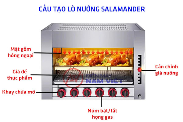 Ứng dụng của lò nướng salamander 4 họng