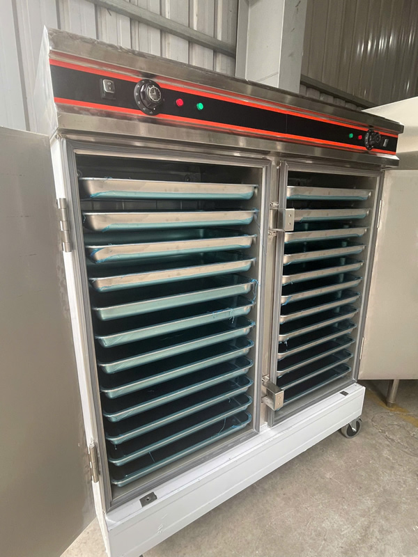 Tủ nấu cơm công nghiệp 24 khay có hẹn giờ