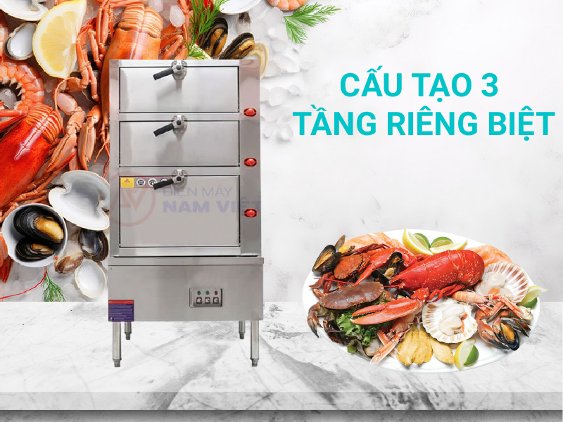 Cấu tạo tủ 3 tầng riêng biệt