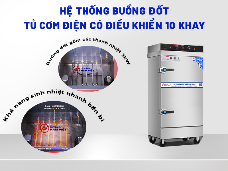 Hệ thống buồng đốt tủ cơm bằng điện