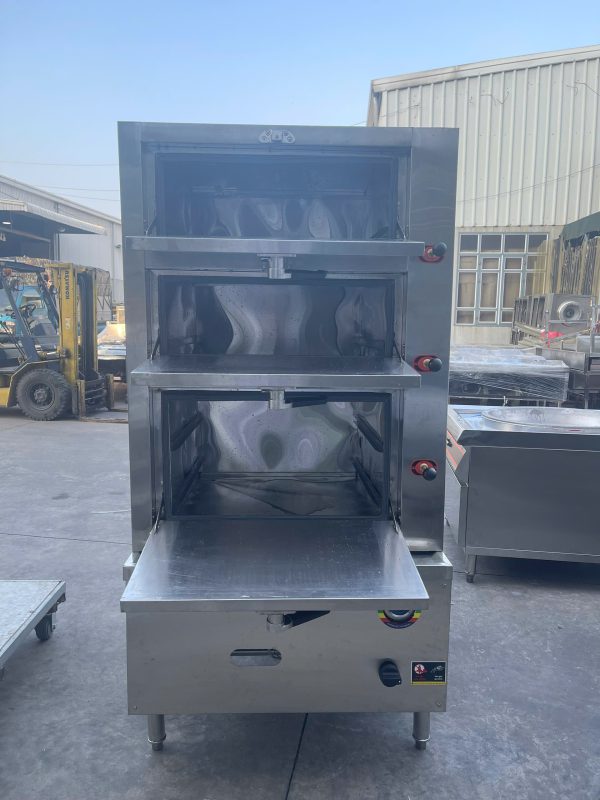 Tủ hấp hải sản 3 tầng gas