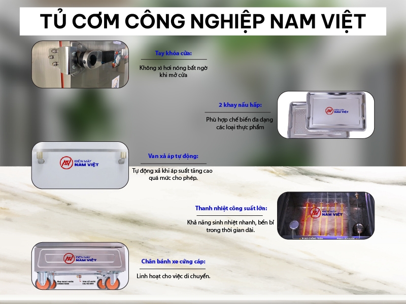 Tủ cơm công nghiệp Nam Việt