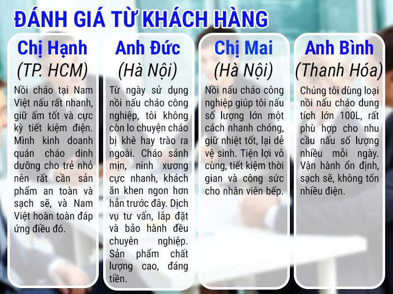 Một số đánh giá và nhận xét của khách hàng