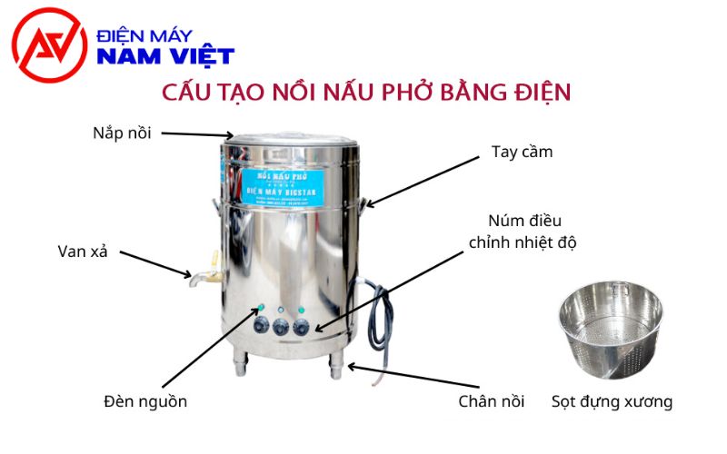 Tìm hiểu cấu tạo nồi nấu phở và nguyên lý hoạt động
