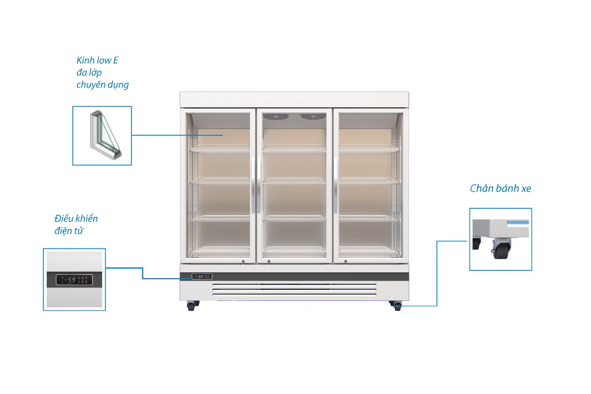 Cấu tạo tủ đứng cánh kính