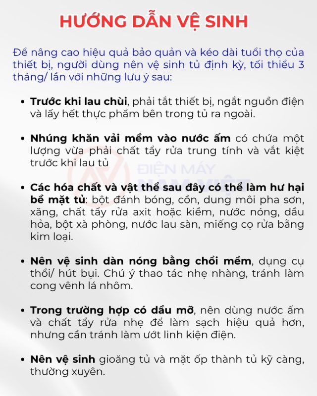 Hướng dẫn vệ sinh tủ đúng cách