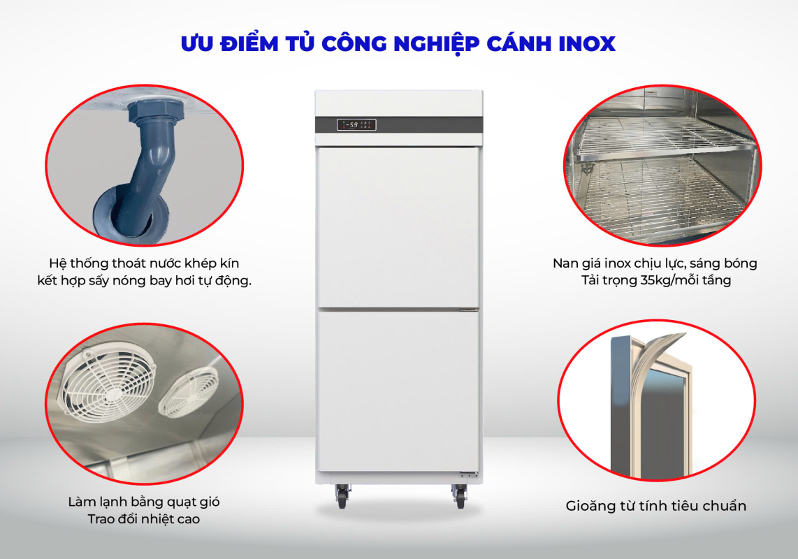 Ưu điểm tủ công nghiệp cánh inox